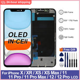 OLED For iPhone X LCD XR XS MAX Screen 11 PRO MAX Display 12Pro Touch Digitizer Replacement For iPhone 13 14plus Display INCELL